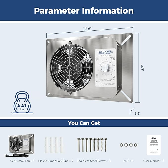 ALORAIR 300CFM Crawlspace Ventilation Fan - Image 6