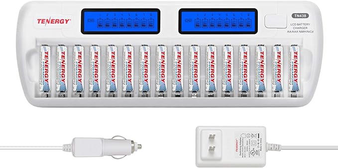 Tenergy TN438 16-Slot Smart Battery Charger by Tenergy