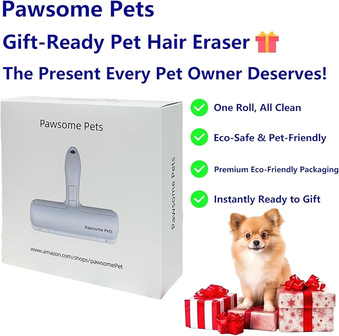 Pawsome Pets Pet Hair Remover Gift Set Reusable Lint Roller Cat and Dog Hair - Image 6