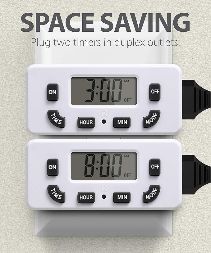 Fosmon 24 Hour Programmable Digital Timer Outlet, ON/Off Program, LCD Display - Image 5