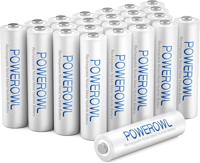 POWEROWL AAA Rechargeable Batteries 24 Pack, High Capacity Rechargeable AAA by POWEROWL