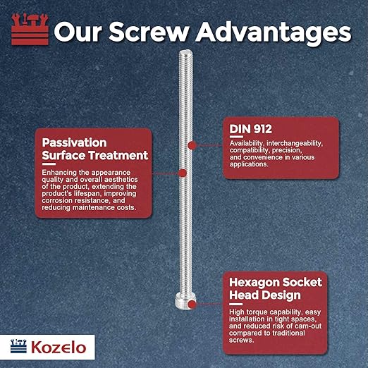 Kozelo 4pcs Socket Head Cap Screws - Image 3