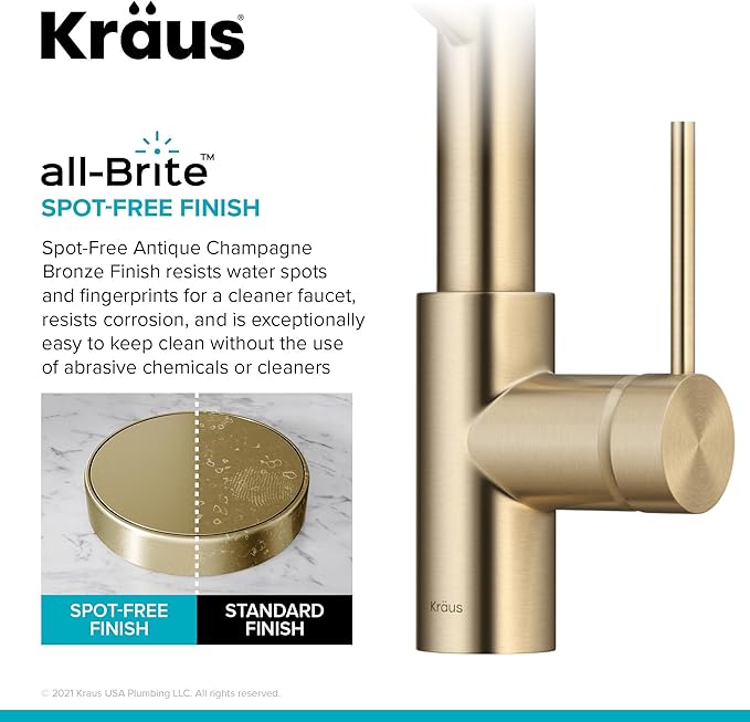 KRAUS Oletto Commercial Style Single Handle Pull Down Kitchen Faucet - Image 3