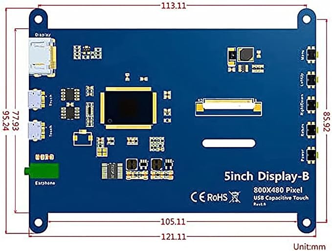 ELECROW 5 Inch Touch Screen Monitor - Image 4