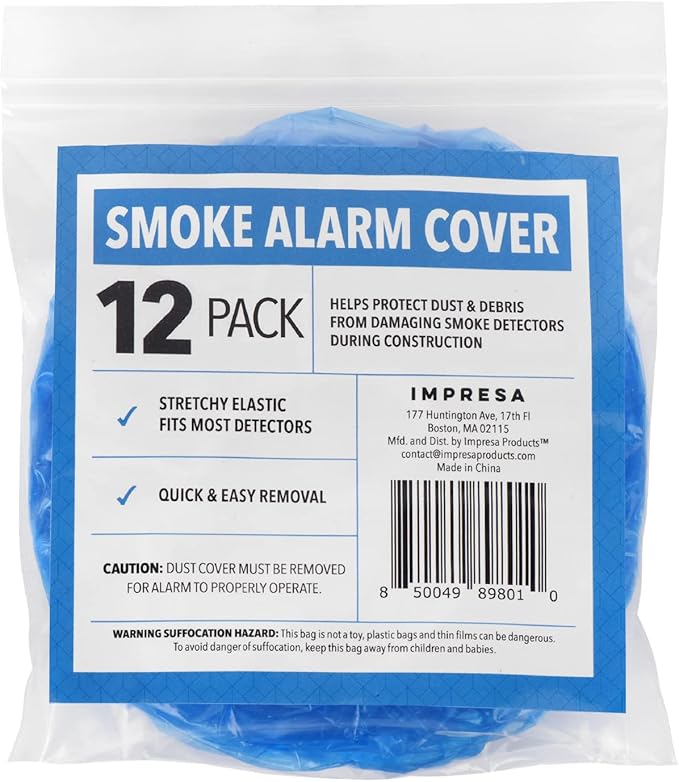 IMPRESA Pack of 12 Temporary Smoke Detector Cover Pack - Image 7