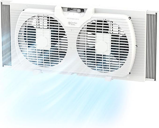 Comfort Zone Twin Window Fan by ComfortZone