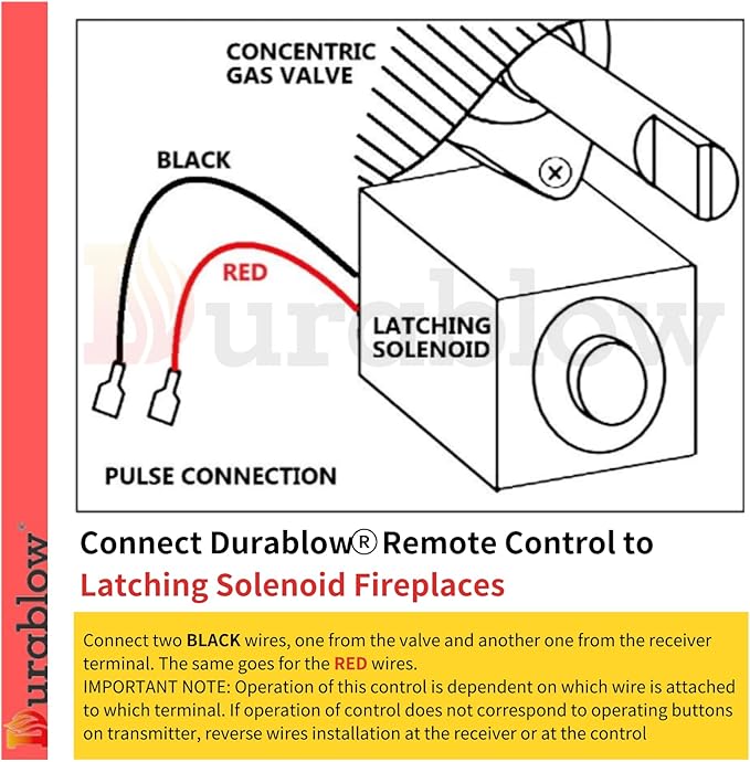 Durablow TL1003 On/Off Gas Fireplace Remote Control Kit + Thermostat + Timer - Image 2