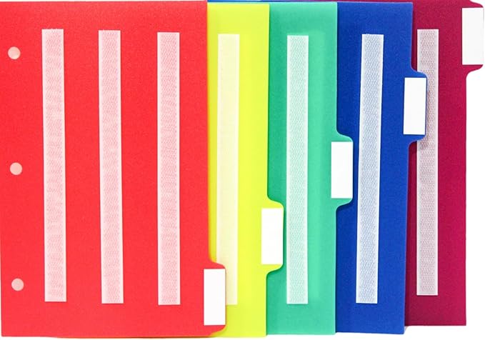 5 Small Color Dividers/Tabs Set Perfect to Keep Your Loose Photo/Picture Symbol by Smile4Autism