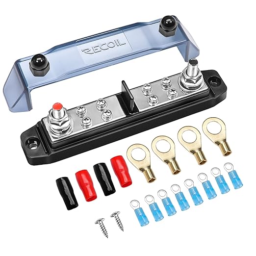 RECOIL BBPG5 Busbar Positive and Negative 2 x 5/16” Studs and 8 x #8 Screw by Recoil