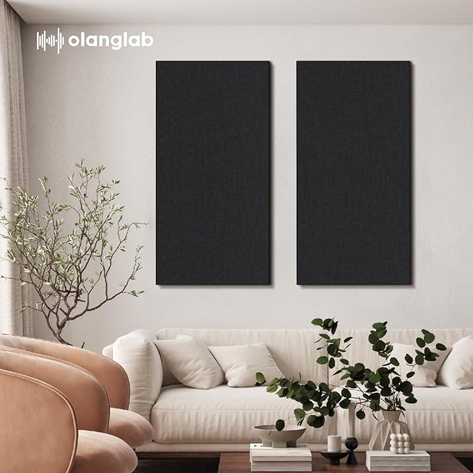Olanglab Acoustic Panels 2 Pack, Fabric Wrapped Sound Proof Foam Panels - Image 7