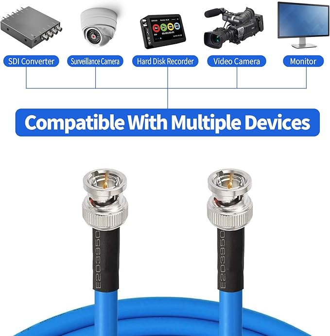 Superbat 3G 6G SDI Cable 200ft 75ohm BNC SDI Video Cable Belden 1694A Supports - Image 4