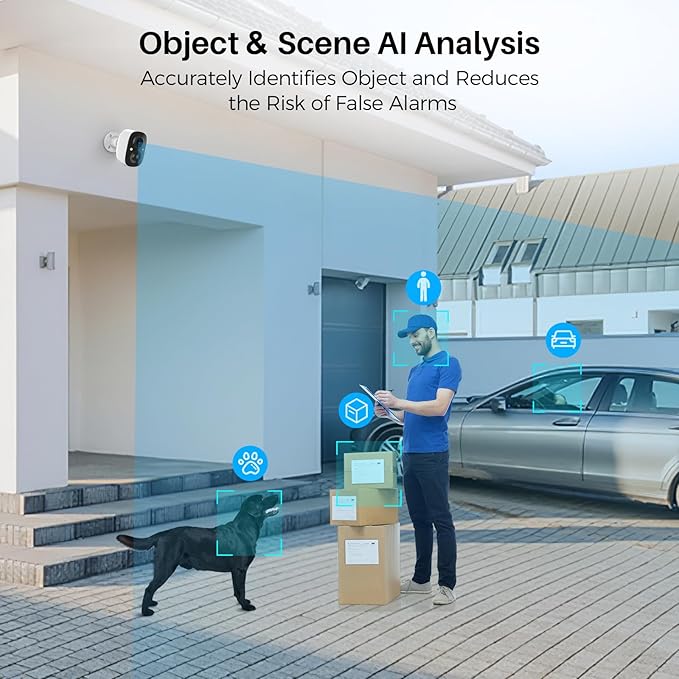 Security Cameras Wireless Outdoor, 2K Battery Powered WiFi Wireless Security - Image 2