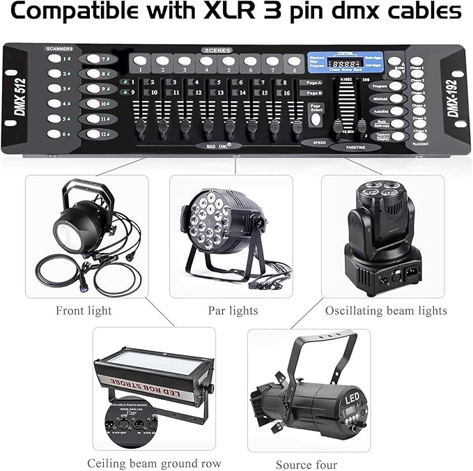 DMX Controller for dj Lights Dmx512 Light Controllers 192 Channel DMX Board - Image 3