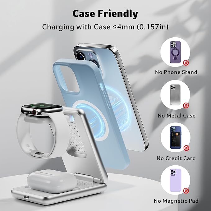 Acer 3 in 1 Charging Station for iPhone, Wireless Charger Stand, 15W Fast - Image 6