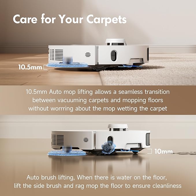 Mova P10 Pro Ultra Robot Vacuum and Mop 13, 000Pa Suction, 140°F Hot Water Auto - Image 5