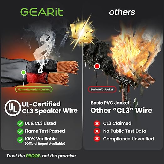 GEARit Outdoor Speaker Wire CL3 Rated, 16 Gauge Speaker Wire, Speaker Cable 100 - Image 4