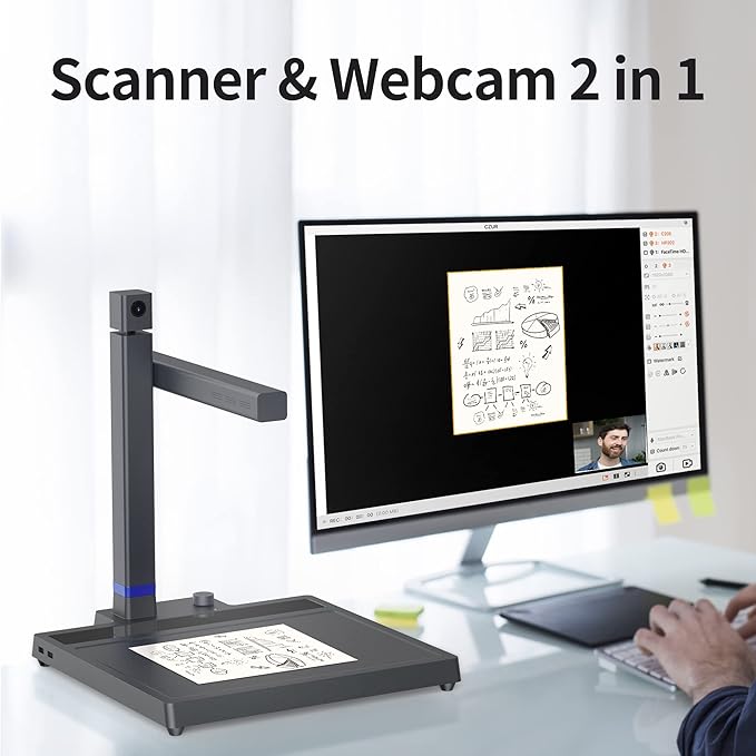 CZUR Shine Surface Pro Professional Document Scanner, 16MP Document Camera + - Image 6