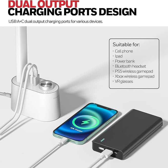 Honeywell LED Desk Lamp with USB Charging Ports - Image 5