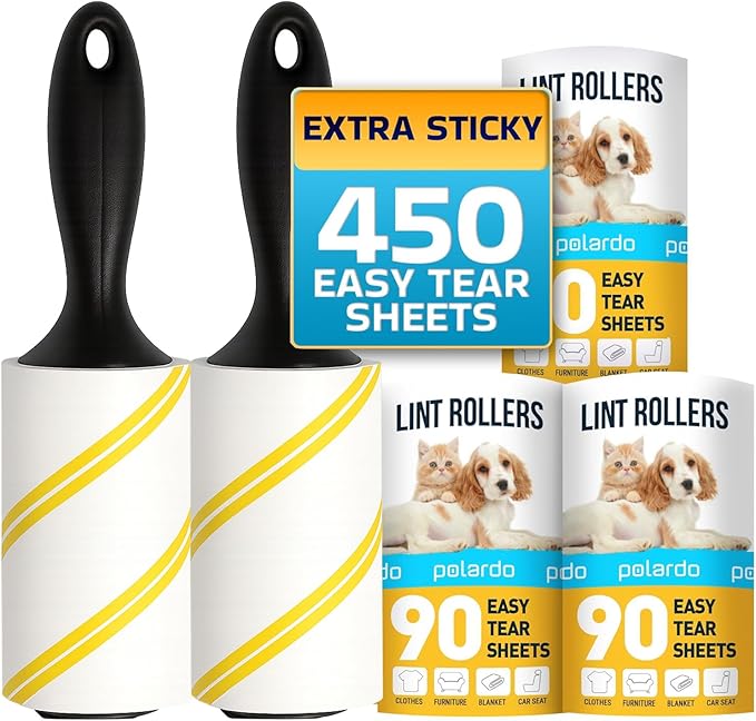 Lint Rollers for Pet Hair, Remover for Couch, Clothes Furniture and Carpet. by Polardo