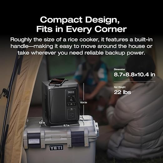 EF ECOFLOW Portable Power Station DELTA 3 1000 Air, 960Wh LiFePO4 Battery - Image 5
