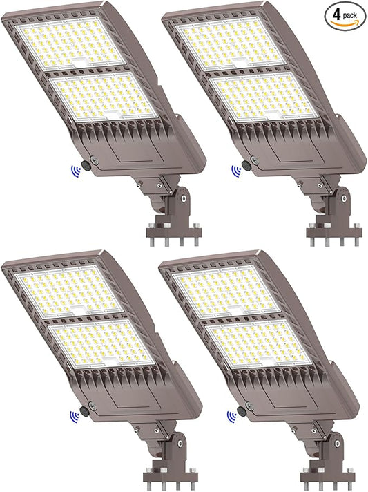 BBESTLED 4Pack 400W LED Parking Lot Light Dusk to Dawn Outdoor Lighting Arm by BBESTLED