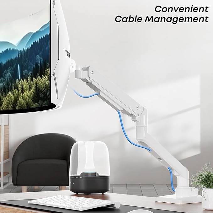 Premium Heavy Duty Monitor Arm for 17 to 49 inch Screens up to 44lbs, Fully - Image 8