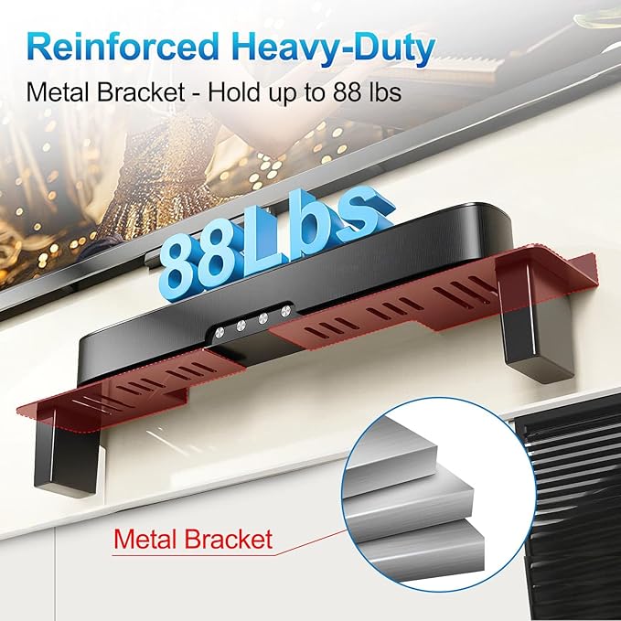 BYMECOST Heavy-Duty Steel Soundbar Mount Under TV - Image 3