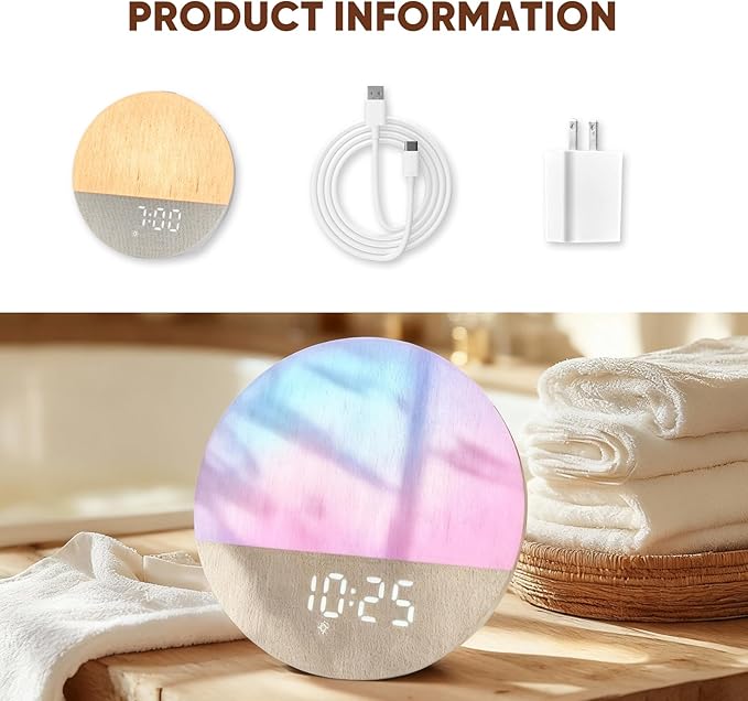 Stillstorm Sunrise Alarm Clock, Sound Machine, Fabric Dimmable Night Light - Image 8
