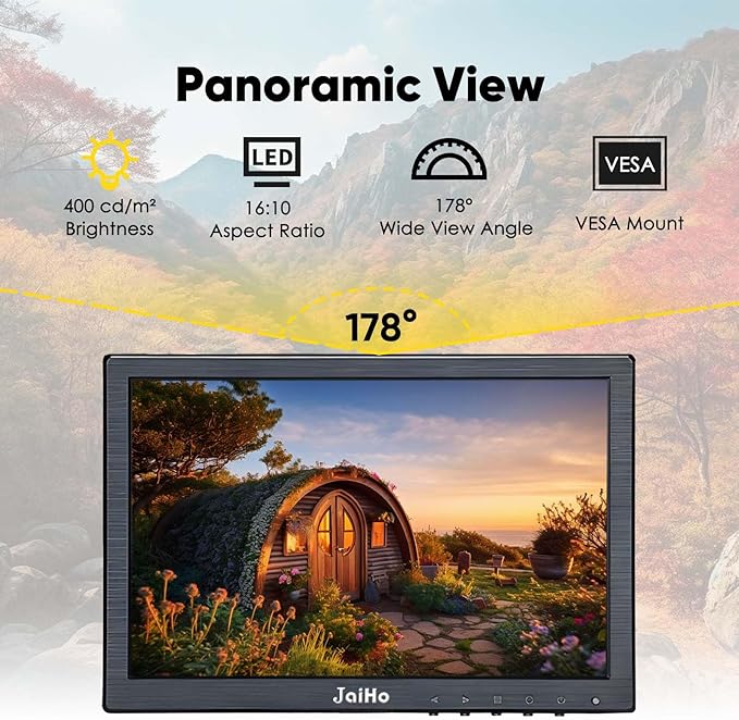 JaiHo 10.1 Inch Small IPS Monitor 19201200 Resolution 60Hz HD Display Screen - Image 3