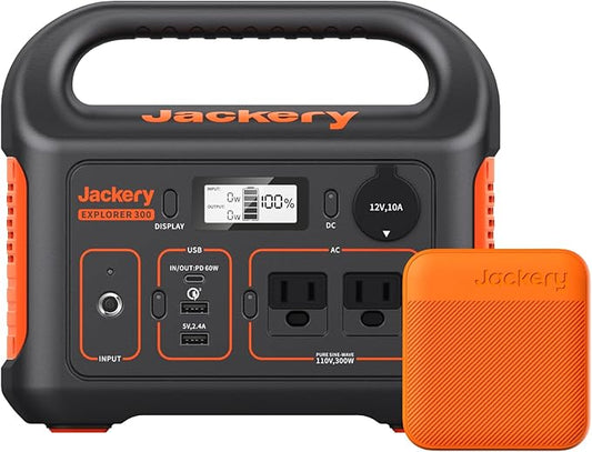 Jackery Portable Power Station Explorer 300 and 102W Fast Charger, 293Wh Backup by JackeryInc
