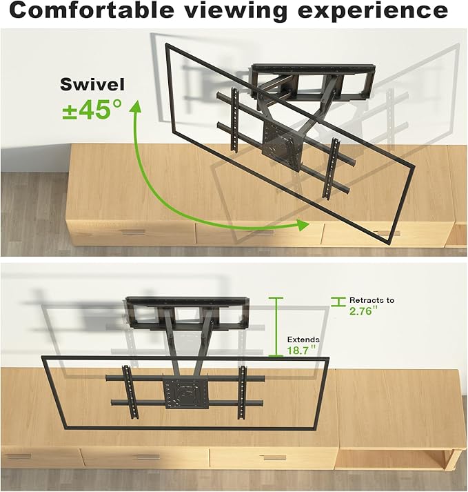 USX MOUNT Heavy Duty Full Motion TV Wall Mount - Image 5