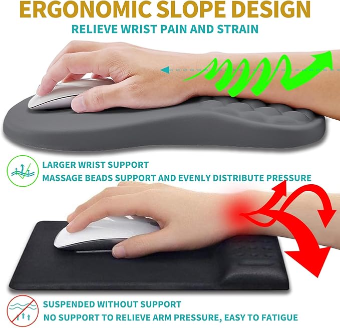 Hokafenle 2 in 1 Ergonomic Mouse Pad Wrist Support & Wrist Rest - Image 5