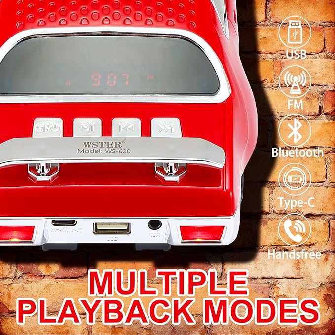 WSTER Retro Car Bluetooth Speaker - Image 4