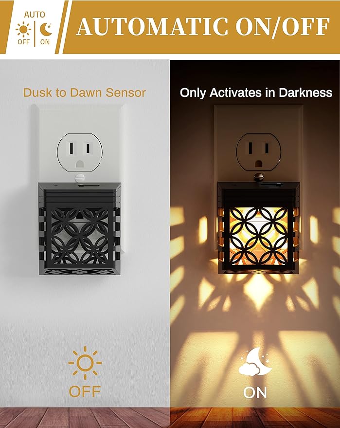 DORESshop Plug-in Night Lights, Dusk to Dawn Sensor, Adjustable Brightness - Image 3