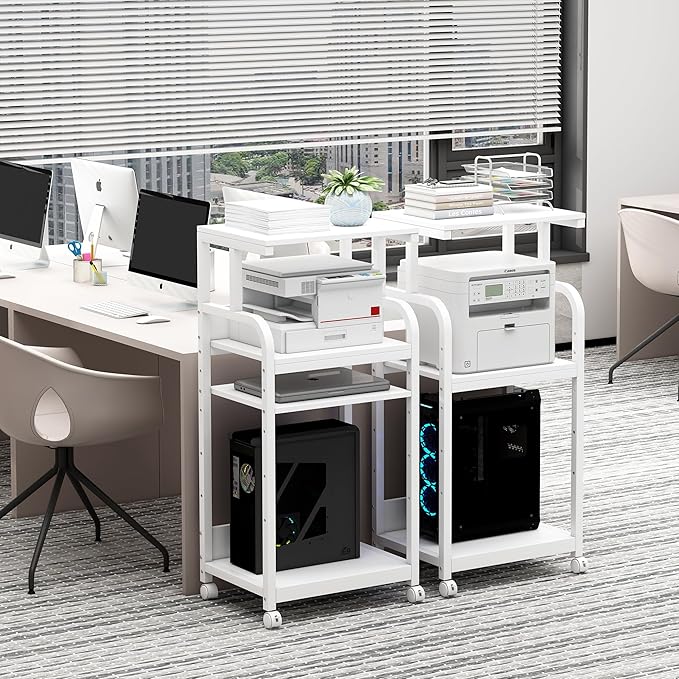 Fannova 4 Tier White Printer Stand Table - Image 4