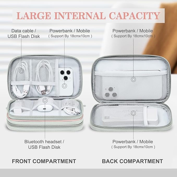 FYY Electronic Organizer, Travel Cable Organizer Bag Pouch Electronic - Image 3