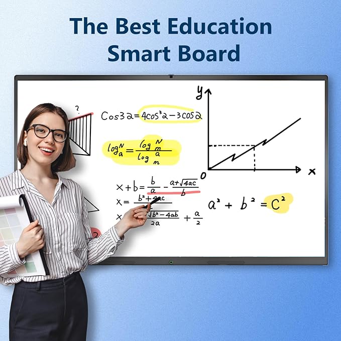YIXZSWD Smart Board, 65 Inch Interactive Whiteboard 4K Touchscreen Built in - Image 6