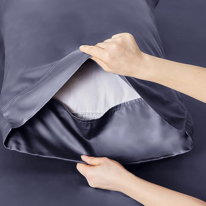 Bedsure Cooling Sheets Twin, Rayon Derived from Bamboo, Cooling Sheets - Image 5