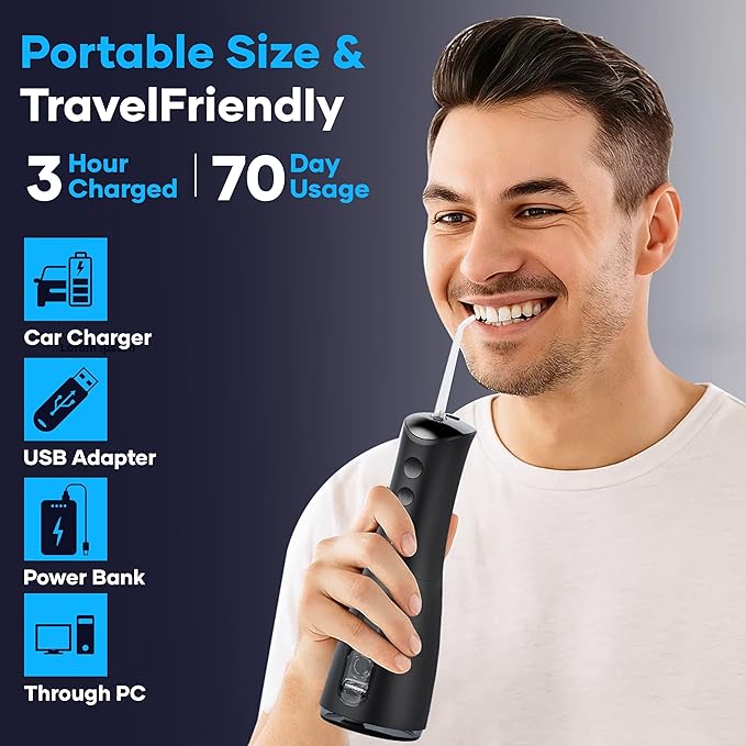 SOLIHY Cordless Water Flosser, Water Dental Flosser, Rechargeable Irrigation - Image 2
