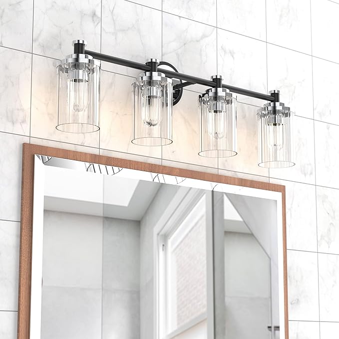 PHIXART Bathroom Lighting Fixtures Black and Chrome Bathroom Vanity Light - Image 4