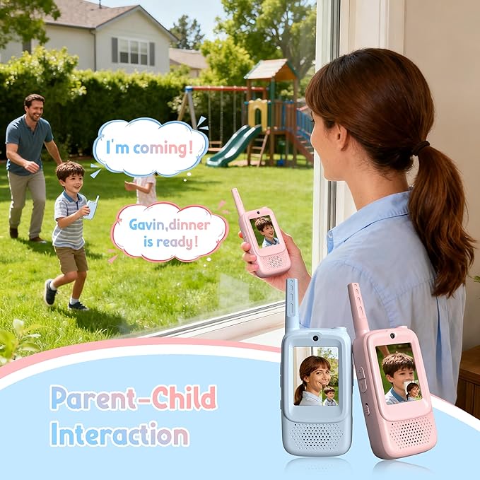 Rush Deer Video Walkie Talkies for Kids, 2 Pack Rechargeable Video Intercom - Image 5
