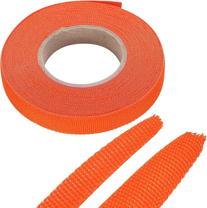 MECCANIXITY Braided Cable Sleeves Heat Shrinkable Fabric Sleeving, 3/8" 33ft by MECCANIXITY