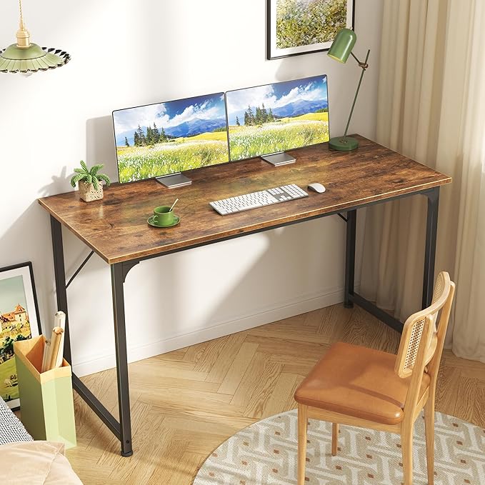 Huuger Computer Desk, 48 Inch Office Desk, Gaming Desk - Image 5