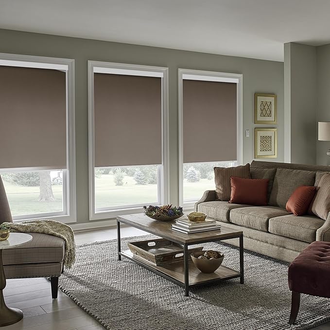 ZSHINE Motorized Blackout Window Blinds Customize Width Remote Control Wireless - Image 6