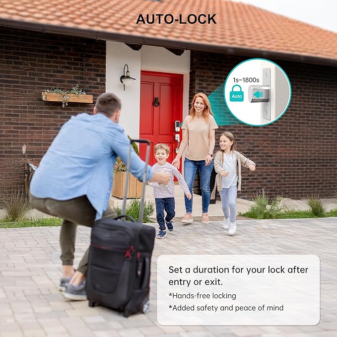 Hornbill WiFi Smart Lock Deadbolt, Keyless Entry Front Door Lock, Fingerprint - Image 5
