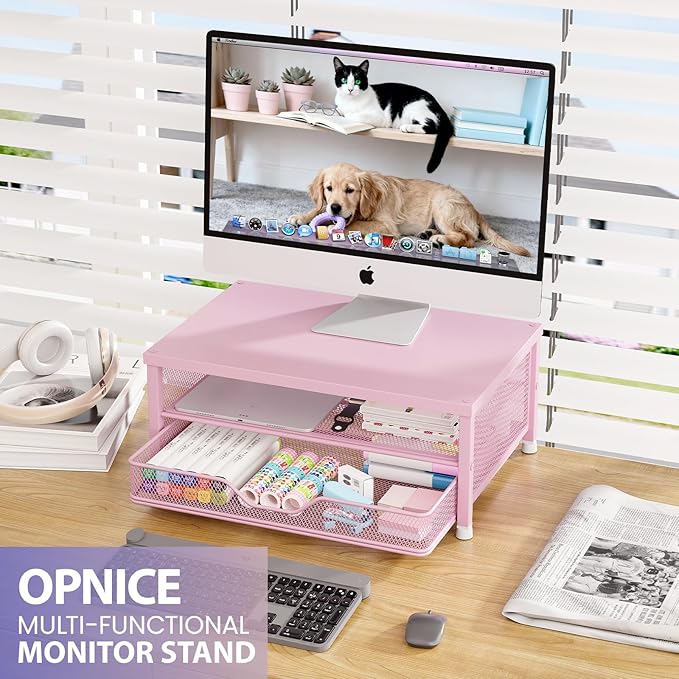OPNICE Computer Monitor Stand Riser, Desk Organizer - Image 3