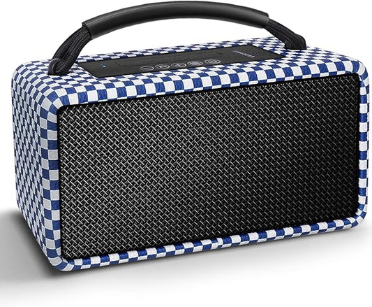 DINDIN Portable Bluetooth Speaker: 80W, 20H Playtime, Loud Wireless Wood by DINDIN