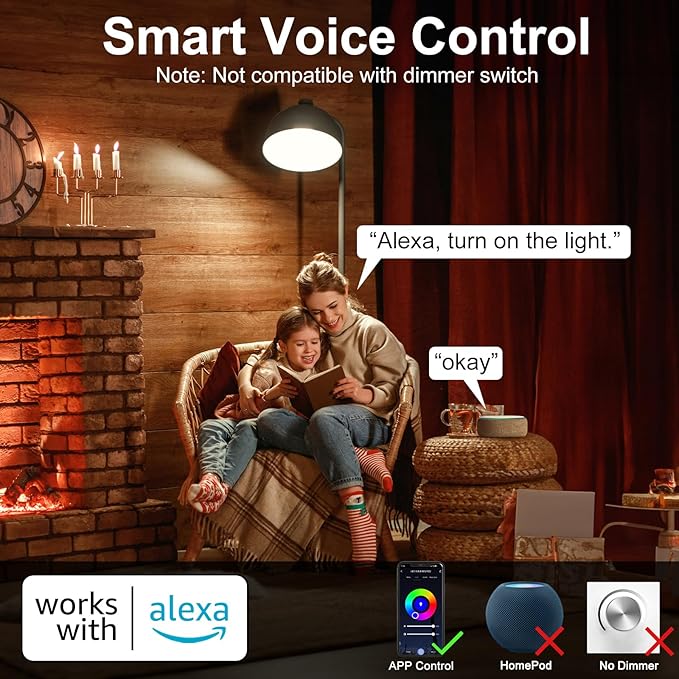 HYDONG Smart Light Bulbs，BR30 Smart Bulbs Compatible - Image 6