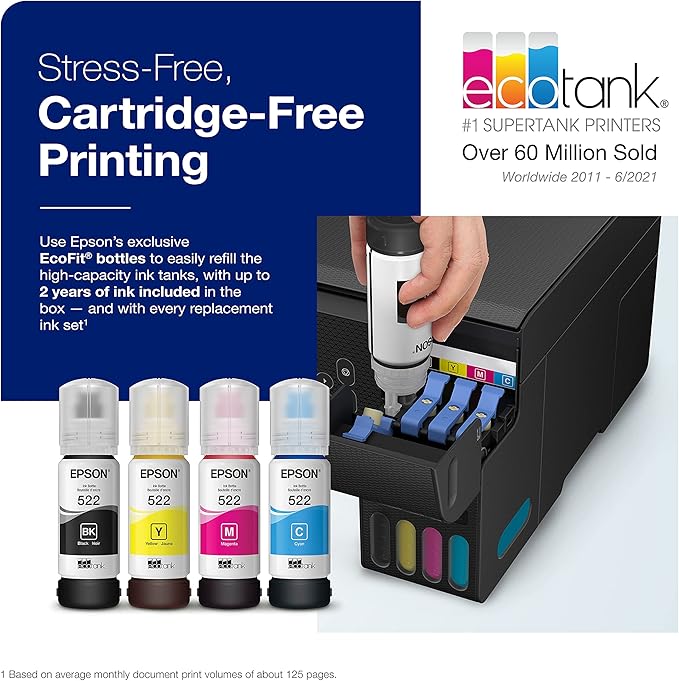 Epson EcoTank ET-2800 Wireless Color All-in-One Cartridge-Free Supertank Printer - Image 2