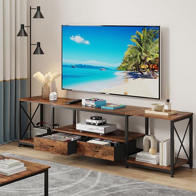 GYIIYUO TV Stand with Fabric Drawers - Image 6